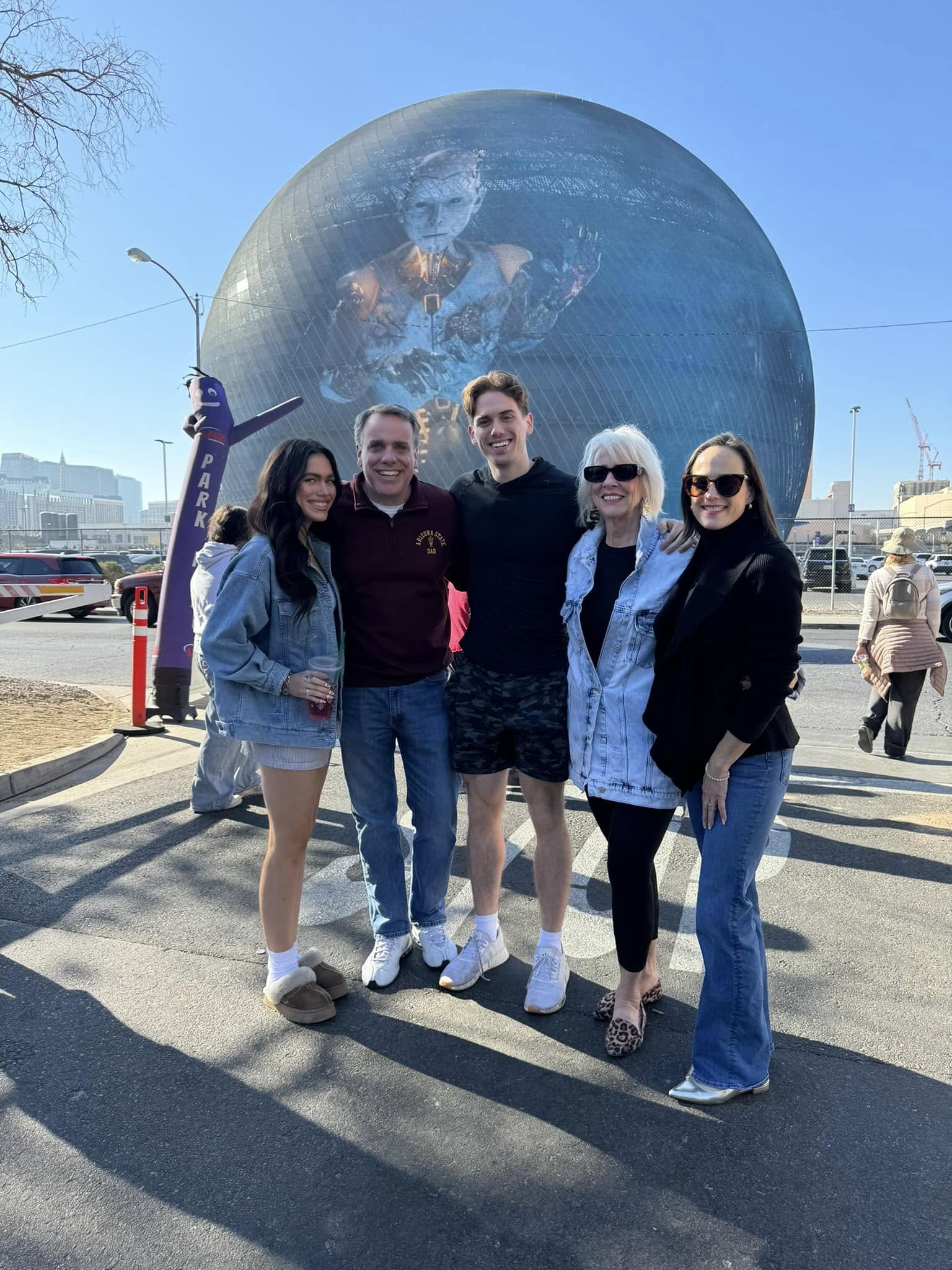 The Hunt Family, Christmas 2024: Sarah, Shane, Andrew, mom Debbie, and Jenifer