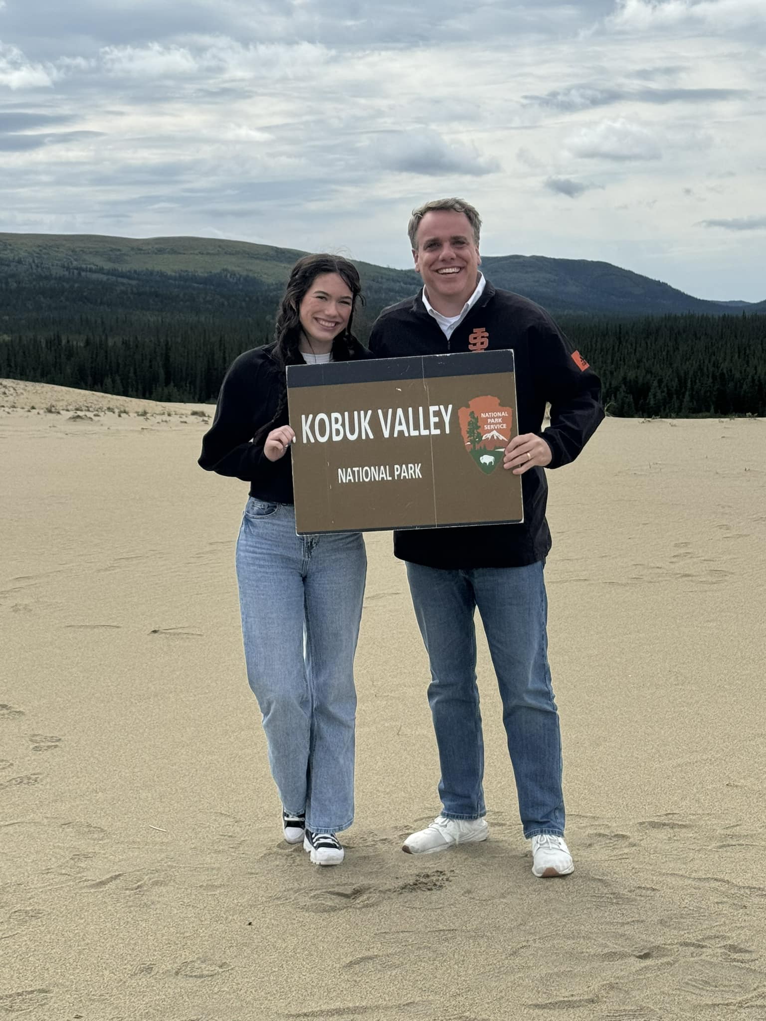 Dr. Hunt with daughter Sarah at Kobuk Valley National Park