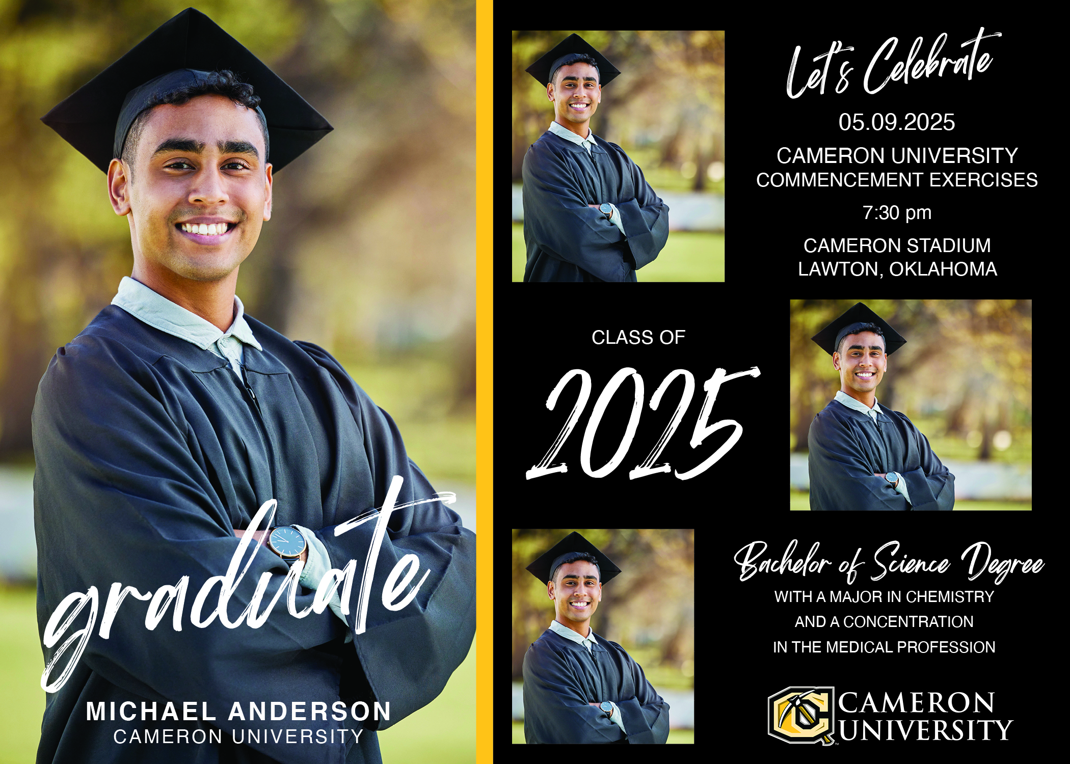 Sample graduation announcement