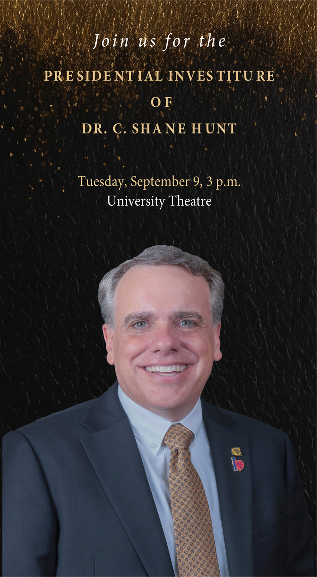 Invite to the Presidential Investiture of Dr. C. Shane Hunt